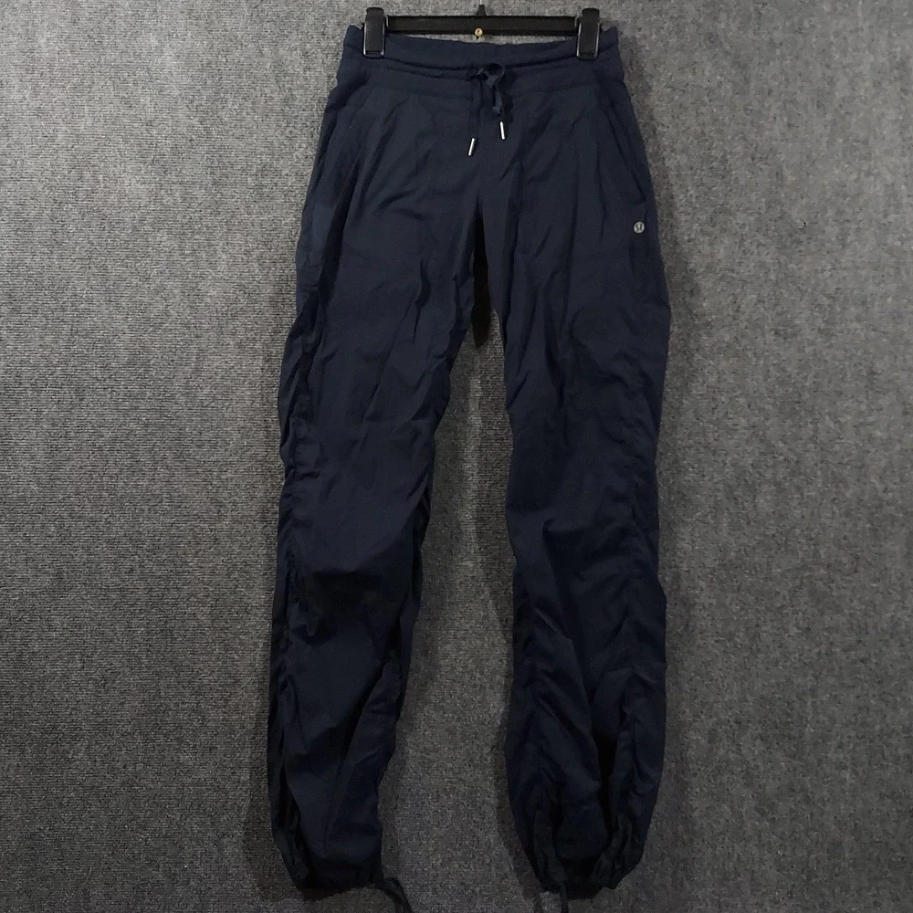 Lululemon Athletica Pants Womens 6 Blue Lightweight Ruched Jogger Drawstring - Picture 3 of 9